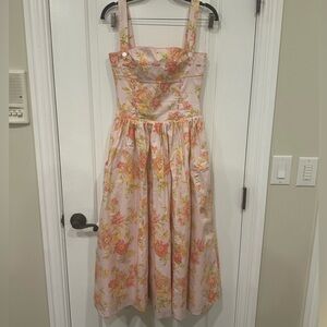 House of CB Pink Floral Corset Midi Dress - Size S